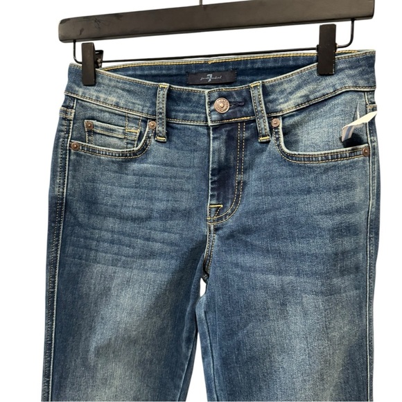 7 For All‎ Mankind A Pocket Bootcut Jeans Medium Wash 26 High Rise - Picture 7 of 8
